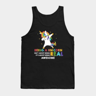 Being A Unicorn Real Awesome Costume Gift Tank Top